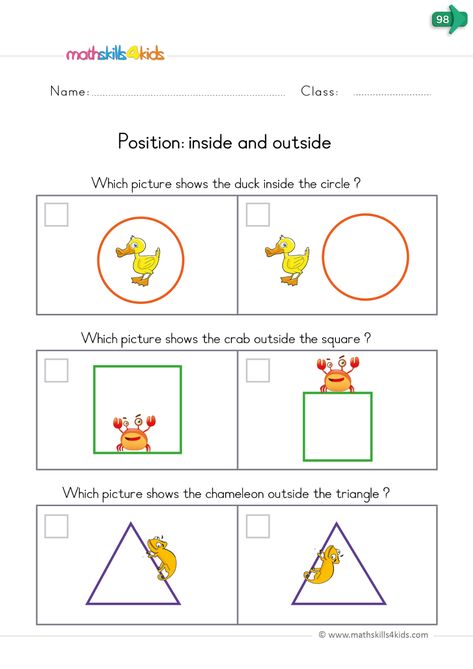 Colorful worksheets to encourage kid's understanding of position: inside or outside in a fun way. As position worksheets promotes critical thinking, kids are gradually beind introduced to concepts of opposits. Few And Many Concept For Preschool, Inside Outside Preschool Worksheets, Inside Outside Activities Preschool, Inside And Outside Activities Preschool, In And Out Worksheet Preschool, Pre Math Concepts Worksheets, Pre Number Concept Worksheets, Inside Outside Worksheet, Concept Worksheets For Preschool