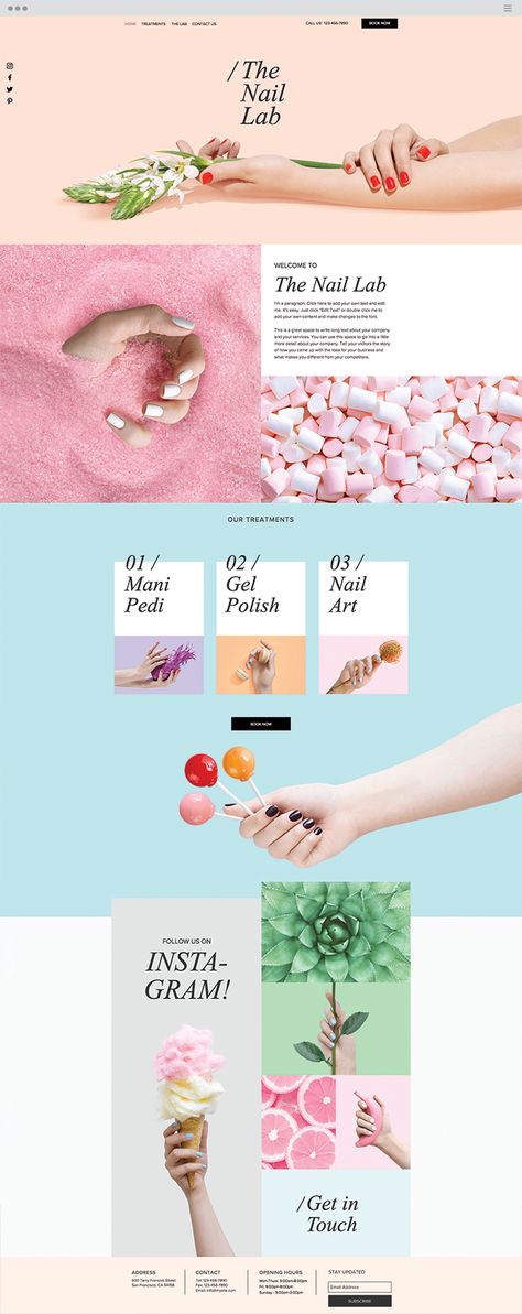 Nail Salon Website, Fashion Blog Website, Wix Blog, Blog Website Template, Simple Website Design, Nail Lab, Hair And Nail Salon, News Web Design, Wix Website Templates