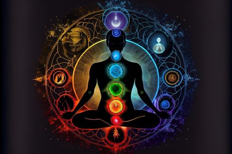 Chakra Meditation Art, Meditation Art Spirituality, Surreal Photoshop, 7 Chakras Meditation, Meditation Pictures, Meditation Photos, Space Phone Wallpaper, Best Nature Wallpapers, Chakra Art