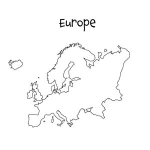 Blank Europe Map Europe Blank Map, Europe Continent Map, Europe Map Printable, Geography Printables, Africa Drawing, Earth Activities, Planet Crafts, World Map Printable, Montessori Geography