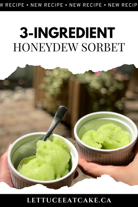 Honeydew Dessert, Honeydew Melon Recipes, Honeydew Recipe, Honeydew Sorbet, Vegan Dessert Recipe, Vegan Sorbet, Healthy Vegan Dessert, Melon Recipes, Vegan Gluten Free Desserts