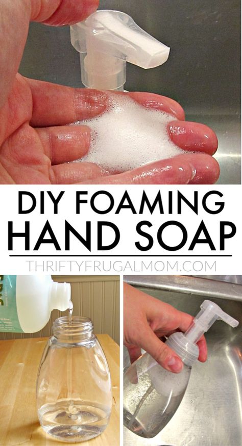 Homemade Foaming Soap, Homemade Foaming Hand Soap, Foaming Hand Soap Recipe, Homemade Hand Soap, Hand Soap Recipe, How To Make Foam, Diy Foaming Hand Soap, Foaming Hand Soap Dispenser, Homemaking Tips