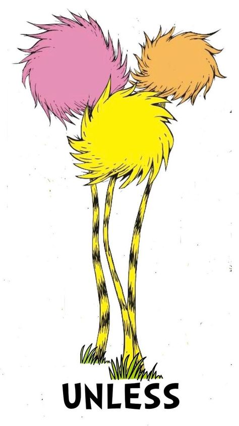 The Lorax Unless, Truffula Trees Painting, Lorax Trees Drawing, Truffula Trees Tattoo, Lorax Trees Painting, Truffula Tree Tattoo, Dr Seuss Tattoo Ideas, The Lorax Tattoos, Unless Tattoo