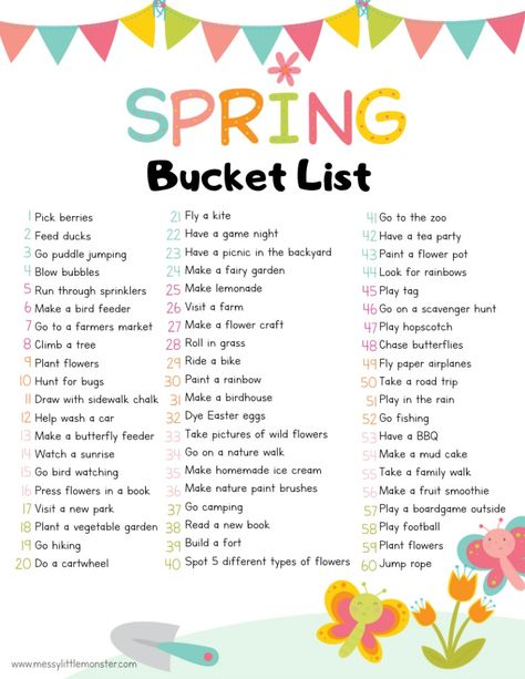 Spring Bucket List For Couples, Toddler Spring Bucket List, Spring Bucket List For Kids, May Bucket List Ideas, Spring Bucket List Ideas, How To Make A Bucket List, Things To Do In The Spring, Easter Bucket List, Spring Bucket List Aesthetic