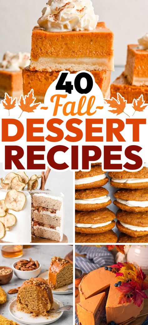 Easy Fall Desserts – Experience the magic of cozy fall baking with these flavorful fall desserts! Delight in the allure of pumpkin desserts, apple desserts and other easy fall dessert recipes to capture the flavors of fall! Fall dessert table, fall dessert table ideas, fall recipes, fall desserts for a crowd, fall desserts easy, fall dessert recipes easy, fall desserts pumpkin, fall dessert recipes apple, pumpkin bars, no bake fall desserts, gluten free fall desserts, fall desserts ideas. Cozy Autumn Baking Aesthetic, Fall Dessert For Two, Fall Baking Challenge, Favorite Fall Desserts, Popular Fall Desserts, Fall Desserts For Thanksgiving, Fall Desserts Wedding, Dessert Recipes To Share, Fall Quick Desserts