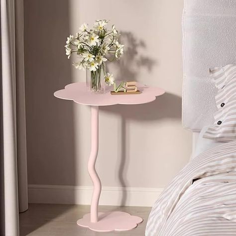 Amazon.com: C Shaped End Table, Modern Sofa Side Table, Small Coffee Table, Metal Table for Balcony Bedroom and Living Room (Color : Pink) : Home & Kitchen Pink Side Table, Coffee Table Metal, Balcony Bedroom, Bedroom And Living Room, Table Metal, Small Coffee Table, Sofa Side Table, Table Modern, Room Color