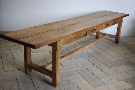 Large Oak Table, Italian Kitchen Table, Vintage Farm Table, Antique Wooden Table, Antique Bakers Table, Vintage Wooden Table, European Dining Table, Baker's Table, Kitchen Layout Ideas With Island