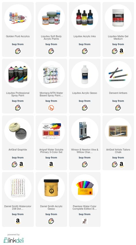 Often I get asked what supplies I use and what my favorite supplies are. Find a list of the supplies in different categories that I use over and over again in my paintings and art journaling. Journal Materials List, Art Mediums List, Painting Materials Art Supplies, Drawing Materials Art Supplies, Art Materials List, Messy Notes, Journaling Materials, Artist Accessories, Best Art Supplies