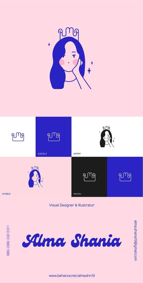 Graphic Design Self Branding, Illustrator Personal Branding, Personal Design Logo, Personal Branding Illustration, Personal Logo For Graphic Designer, Visual Communication Design Portfolio, Personal Brand Graphic Design, Personal Branding Logo Ideas, Personal Brand Identity Design