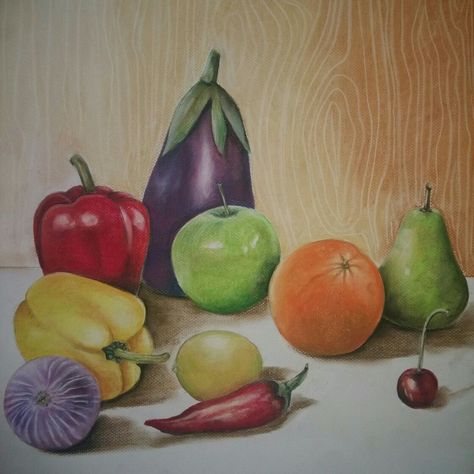 Art Drawings For Kids 8A6 Soft Pastel Drawing Ideas, Still Life Vegetables, Vegetables Sketch, Drawing Vegetables, Pastel Drawing Ideas, Vegetables Drawing, Painting Baskets, Soft Pastel Drawing, Vegetable Drawing