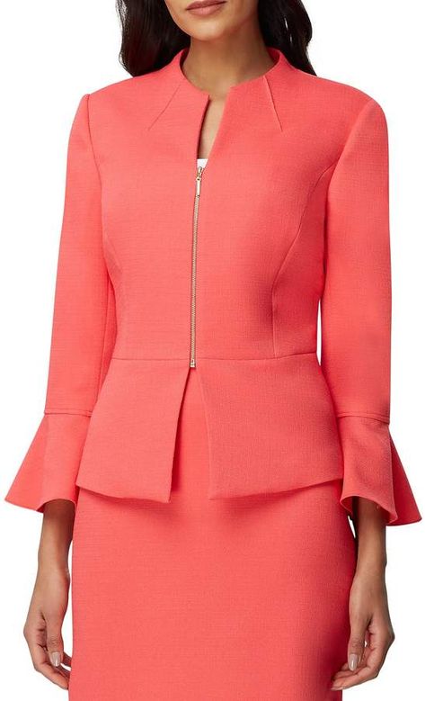 Peplum Dress Outfit, Pregnancy Fashion Fall, Fashion Work Outfit, Corporate Attire, Holiday Costumes, Career Fashion, Skirt Suit Set, Peplum Jacket, Skirt Suits