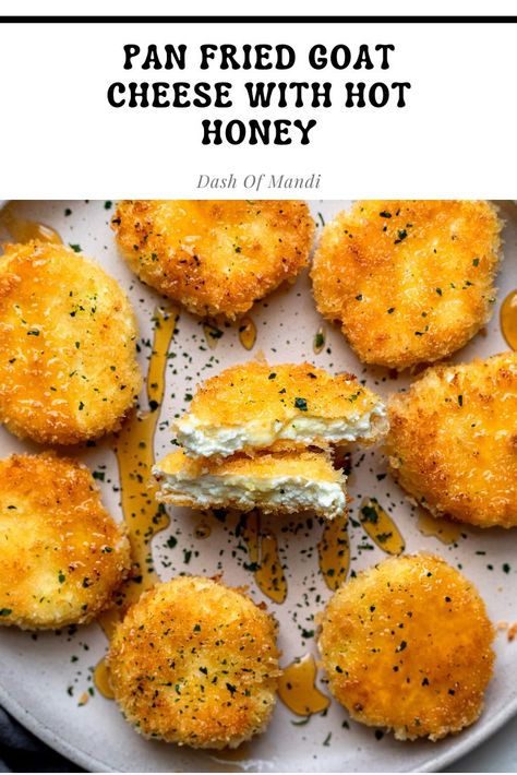 Crispy Goat Cheese, Goat Cheese Bites, Weekend Snacks, Cozy Recipes, Honey Drizzle, Fried Goat Cheese, Goat Cheese Recipes, Appetizer Ideas, Hot Honey