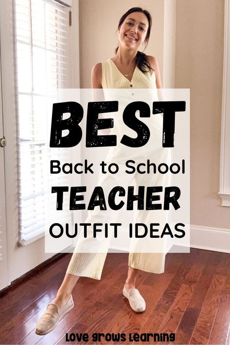 I've got all my back to school teacher outfits for the first week of school ready to go now thanks to these teacher outfit ideas!! #firstdayofschoolteacheroutfits #backtoschoolteacheroutfits2021 Teacher Mom Outfits, Teacher Outfits For Hot Days, Meet The Teacher Outfits For Teachers, Teacher Outfits 2024-2025, Teachers First Day Of School Outfit, Back To School Teacher Outfits 2024, First Day Of School Outfit For Teachers, Casual Teacher Outfit Ideas, 1st Day Of School Teacher Outfit