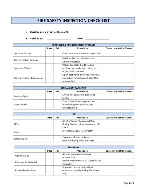 printable inspection log templates  captaincicerosco monthly inspection checklist template pdf Construction Site Safety, Financial Checklist, Cute Powerpoint Templates, Safety Audit, Cleaning Checklist Template, Safety Checklist, Safety Inspection, Inspection Checklist, Fire Life