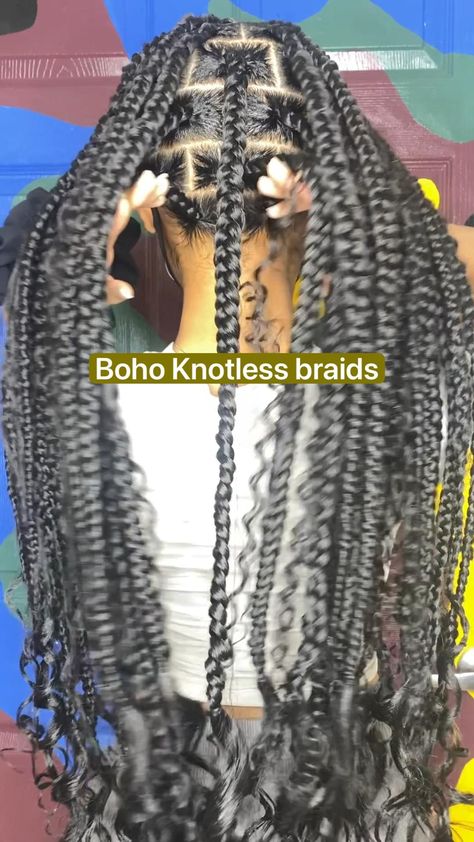 Thick Goddess Braids, Knotless Braids Goddess, Braids Hairstyles For Black Women, Braids Goddess, Boho Knotless Braids, Unique Hair Clip, Boho Knotless, Banana Hair Clips, Box Braids Hairstyles For Black Women