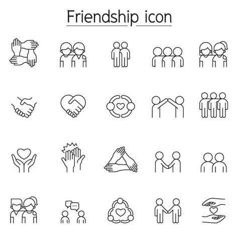 Friendship Icon, Friend Symbol, Pictogram Design, Symbol Drawing, Friend Logo, Friendship Symbols, Friendship Tattoos, Arte Robot, Notes Planner