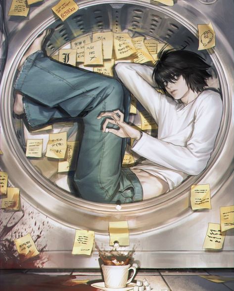 Notes Art, L Lawliet, Arte Sketchbook, 영감을 주는 캐릭터, Fanarts Anime, Funky Art, Over It, Art Reference Photos, Pretty Art