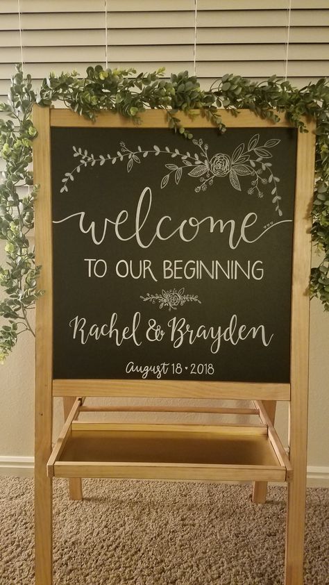 Diy Wedding Chalkboard Signs, Chalkboard Signs For Wedding, Chalkboard Sign For Wedding, Wedding Black Board Signs, Wedding Welcome Sign Chalkboard Diy, Wedding Shower Signs Chalkboard, Wedding Shower Chalkboard Ideas, Wedding Welcome Blackboard, Wedding Chalkboard Welcome Sign