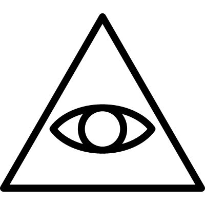 Eye of God symbol of an eye inside a triangle or pyramid Triangle With Eye, Inside Pyramid, Blotter Art, Triangle Symbol, Triangle Eye, Eye Of God, Eye Logo, Simple Tattoo Designs, Simple Tattoo