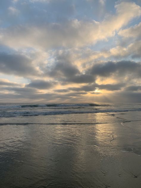 Beach Cloudy Day, Sunrays Aesthetics, Cloudy Beach Aesthetic, Cloudy Beach, Folklore Album, Beach Drawing, Ocean Sand, Beach Weather, Cloudy Weather