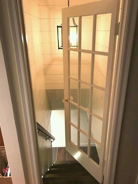 Basement Style, Basement Stair Lighting, Finish Basement Ceiling, Open Basement, Old Basement, Basement Doors, Basement Redo, Dream Basement, Basement Remodel Diy