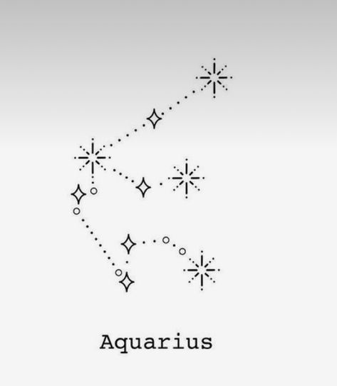 Unalome Aquarius Tattoo, Aquarius Tattoo Stencils, Aquarius Astrology Tattoo, Constellation Tattoo Aquarius, Aquarius Star Constellation Tattoo, Aquarius Star Tattoo, Aquarius Tattoo Constellation, Aquarius Tattoo Ideas Unique, Aquarius Tattoo Designs For Women