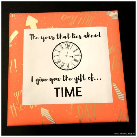 New Years Eve Ideas for Kids - New Years Gift of Time 12 Months Of Christmas Gifts, Gift Of Time Ideas, New Years Eve Ideas, The Gift Of Time, Month Gifts, Gift Of Time, Planning Ahead, New Years Party, Memorial Gifts