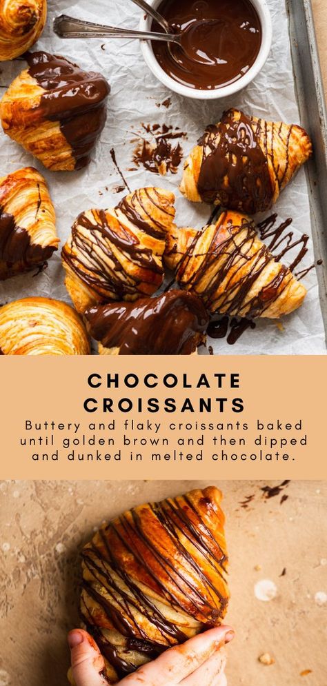 French Chocolate Croissant, Chocolate Croissant Recipes, Flavored Crossiants, Diy Crossant Recipes, Homemade Croissants Chocolate, The Best Croissant Recipe, Flakey Croissant Recipe, Small Batch Croissant Recipe, Starbucks Croissant Recipe