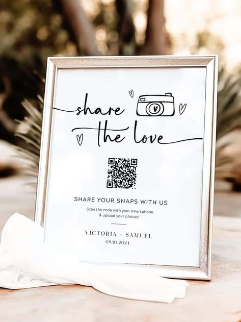 Wedding Details Decoration, Take Pictures Wedding Sign, Guest Pix Sign, Photo Ideas For Wedding Reception, Wedding Photo Share Qr Code, Qr Code For Wedding Guest Photos, Share Wedding Photos Sign, Send Us Your Photos Wedding Sign, Qr Photo Wedding