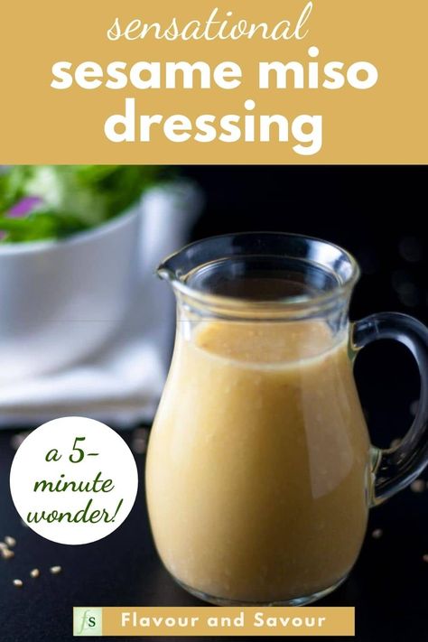 Miso Paste Salad Dressing, Japanese Miso Salad Dressing, Miso Salad Dressing Recipe, Miso Dressing Recipe, Miso Salad Dressing, Miso Salad, Miso Recipes, Asian Salad Dressing, Miso Recipe