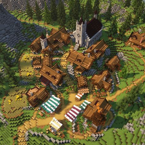 Minecraft Building Inspiration, Minecraft Medieval Buildings, Minecraft Medieval Village, Medieval Kingdom, Minecraft Castle Designs, Minecraft Villager, Minecraft Kingdom, Minecraft Maps, Minecraft Gameplay