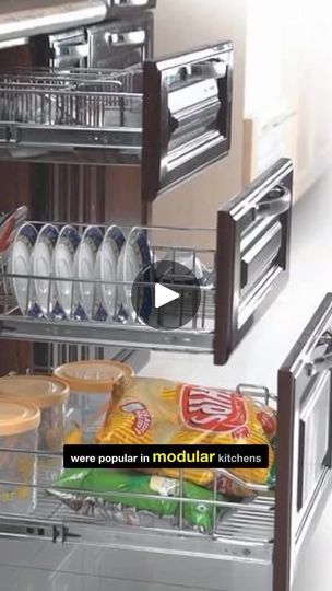 592K views · 5.8K reactions | Houmeindia Reel I Interior Design | • Stainless steel baskets are outdated for modular kitchens.

• Tandems are the modern alternative:

✅ Higher weight capacity
✅ Easy organization
✅... | By HoumeindiaFacebook Modular Kitchen Basket Design, Kitchen Baskets Modular, Tandem Kitchen, Modular Kitchen Cabinets Storage, Kitchen Cabinetry Design, Modular Kitchen Cabinets, Modular Kitchens, Kitchen Baskets, Cabinetry Design