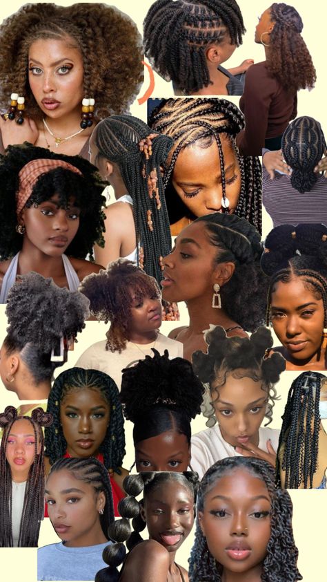 #blackgirlhairstyles #blackgirlhairgoals 4b Curls, Goddess Braids Hairstyles, Quick Natural Hair Styles, Cute Curly Hairstyles, Pelo Afro, Protective Hairstyles Braids, Hairdos For Curly Hair, Natural Curls Hairstyles, 4c Hair