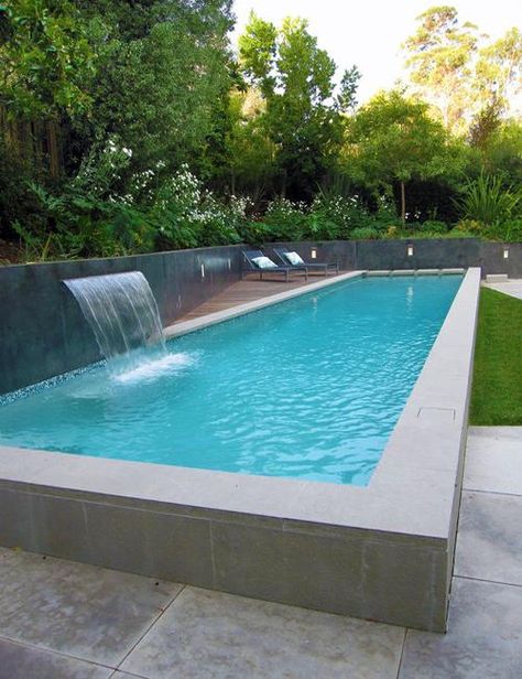 Any pool is an excellent addition to backyard designs Raised Pools, Pool Landscape Design, Backyard Pool Landscaping, Above Ground Swimming Pools, Modern Pools, Small Pools, Lap Pool, Indoor Swimming Pools, Small Pool