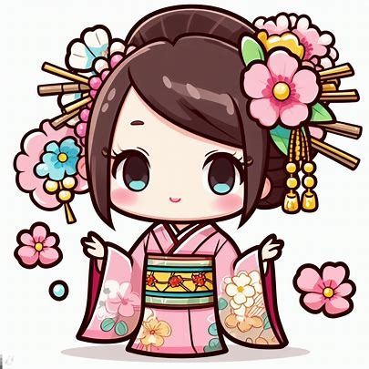 japanese kimono cartoon clipart images - Pencipta Imej daripada Microsoft Designer Japanese Kimono Drawing, Kimono Cartoon, Chibi Kimono, Kimono Drawing, Soap Logo, Kimono Girl, Kids Kimono, Anime House, Japanese Kids