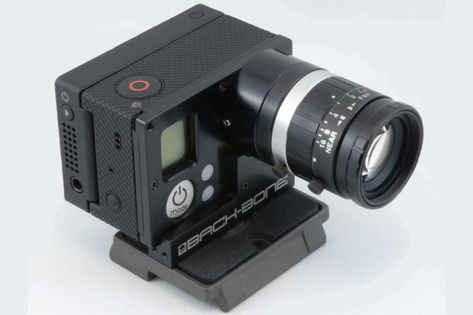 Ribcage by Back-Boe: DIY mod that turns a GoPro Hero into an interchangeable lens camera. #hack #guide #camera Gopro Diy, Dslr Quotes, Canon Camera Models, Dslr Photography Tips, Gopro Photography, Underwater Camera, Gopro Camera, Dslr Photography, Go Pro