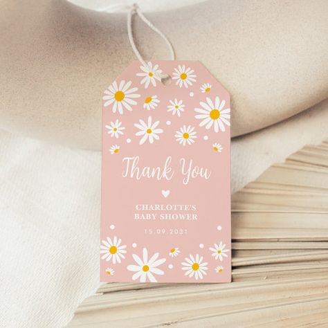 Retro Daisy Flowers Blush Pink Baby Shower for $11.40 - Baby Shower Gift Daisy Baby Shower Theme, Daisy Invitations, Retro Baby Showers, Blush Pink Baby Shower, Daisy Baby Shower, Baby Shower Wrapping, Baby Daisy, Tiki Tiki, Retro Daisy