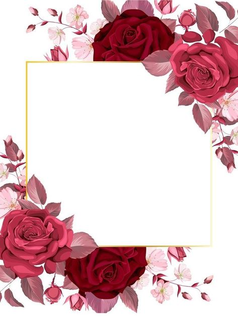 Flower Background Design, Wedding Card Frames, Floral Invitations Template, Floral Cards Design, Photo Frame Wallpaper, Flower Graphic Design, Floral Border Design, Framed Wallpaper, Flower Background