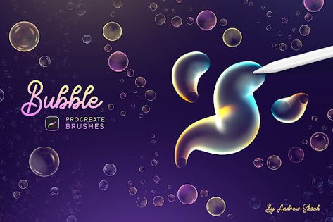 Procreate Brushes Free | Procreate Drawing Free Procreate Brushes, Free Procreate, Procreate Brushes, Bubbles, Logos