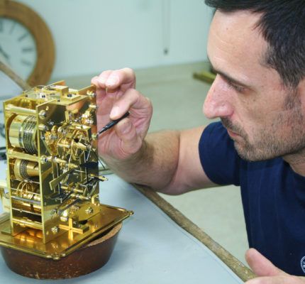 We overhaul, repair and restore almost every type of antique clock and barometer, and our antique clock repairs are all covered by a 12 month guarantee. An overhaul consists of complete dismantling, followed by filing and burnishing pivots, re-bushing pivot holes, filing and polishing pallet faces and levers if necessary, cleaning, followed by re-assembly, lubricating, bench testing and regulating. Before any work your clock will be carefully and thoroughly inspected so that we can supply an est Antique Clock Repair, Steam Engine Model, Outdoor Clock, Mechanical Clock, Clock Repair, Pendulum Clock, Clock Parts, Old Clocks, Antique Clock