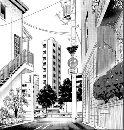 Inking “How to draw manga styled urban backgrounds from scratch #5” by Primula_ - CLIP STUDIO TIPS Cityscape Drawing, Arte 8 Bits, Anime City, City Drawing, City Background, Draw Anime, Background Drawing, Perspective Art, Anime Monochrome