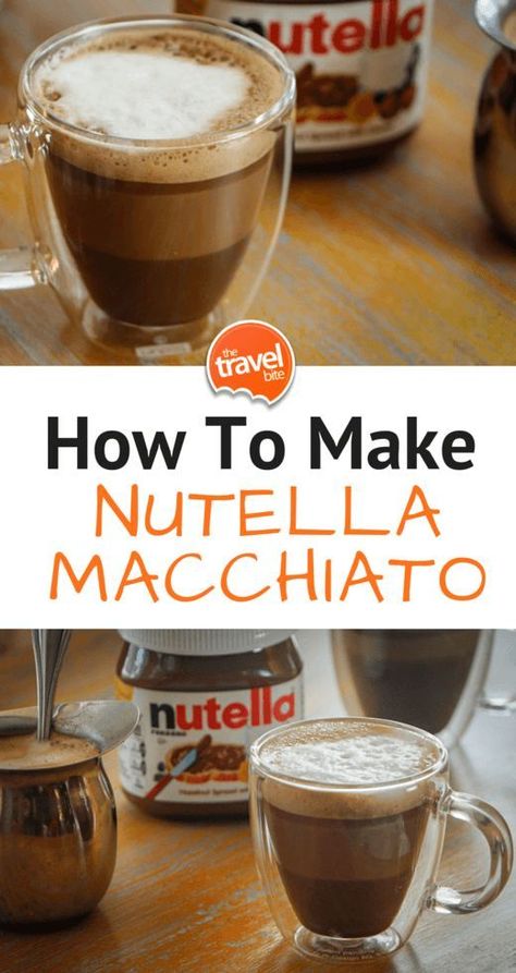 How to make a Nutella Macchiato Nutella Drink, Ninja Coffee Bar Recipes, Nutella Latte, Nutella Coffee, How To Make Nutella, Selamat Hari Valentine, Gluten Free Coffee, Nespresso Recipes, Ninja Coffee Bar