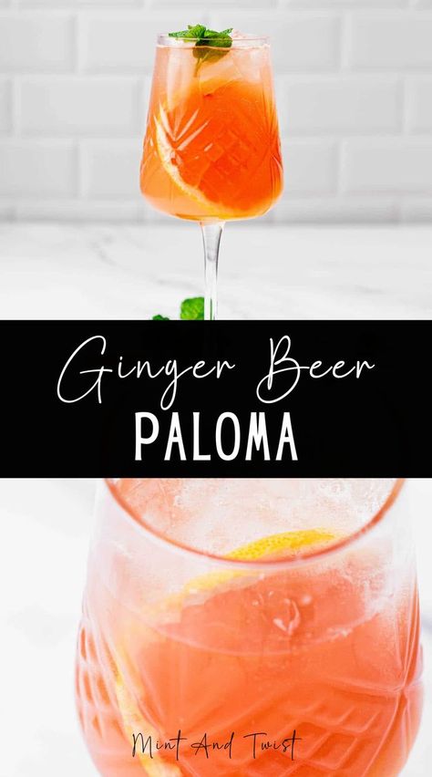 This refreshing Ginger Beer Paloma is so flavorful, with fresh grapefruit juice, tequila, and bubbly ginger beer. It’s a fantastic choice for a sunny day, Cinco de Mayo celebrations, or whenever you need a sparkling, refreshing cocktail. Paloma Drink, Ginger Beer Cocktail, Ginger Cocktails, Grapefruit Cocktail, Paloma Cocktail, Sparkling Cocktail, Tequila Cocktail, Refreshing Cocktail, Citrus Juice