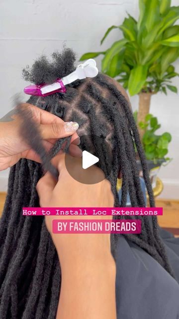 Shop_NappStar on Instagram: "How to install Loc Extensions by @fashion.dreads ✨✨ Shop now www.FashionDreads.com #locs #locextensions #dreadextensions" Marley Locs Extensions, How To Add Human Hair To Locs, Loc Extensions Temporary, Locs Extensions Black Women, 10 Inch Loc Extensions Styles, 8 Inch Loc Extensions Styles, Permanent Locs Black Women, Extension Locs Dreadlocks, Boho Human Hair Loc Extentions