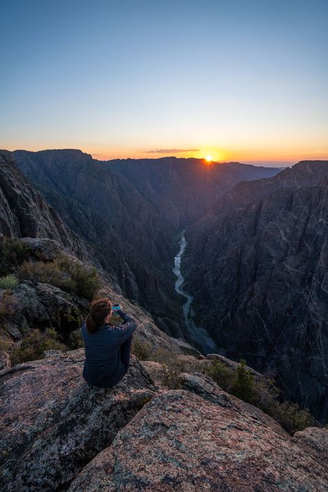 Best Sunset Hikes in Black Canyon of the Gunnison National Park Colorado Gunnison Colorado, Colorado Sunset, Black Canyon Of The Gunnison, 2025 Goals, Gunnison National Park, Black Canyon, Watch The Sunset, Best Sunset, Take A Hike