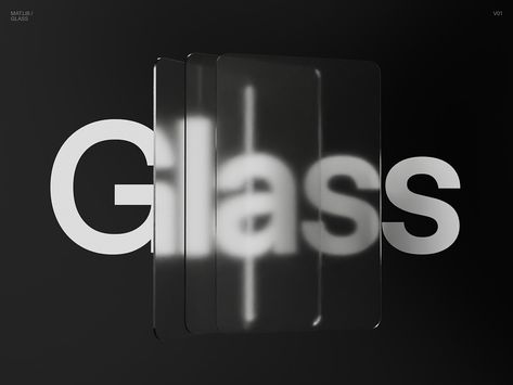 MAT.LIB / Glass: A study of glass & type by Andrew℗ on Dribbble Glass Typography, Glass Logo, Rack Card, Type Design, Glass Material, Global Community, Creative Professional, Clear Glass, Illustration Design