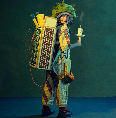 Thread, Fashion and Costume: Iona Verity Junk Lady Costume, The Borrowers Costume, Borrower Aesthetic, Green Man Costume, The Borrowers Aesthetic, Borrowers Art, Ren Fair Ideas, Borrowers Costume, Costume Designer Aesthetic