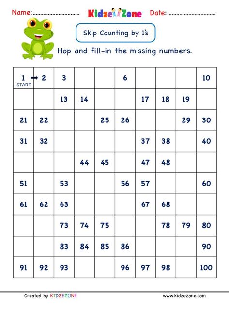 Skip Counting Games, Grade 1 Math, Skip Counting Worksheets, Free Printable Numbers, First Grade Math Worksheets, Counting Worksheets, 1st Grade Math Worksheets, Printable Math Worksheets, Math Counting