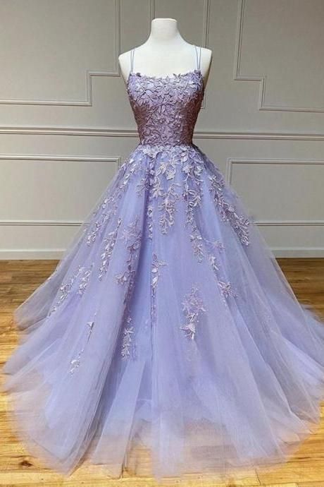 Debut Dress, Noble Dress, Lace Long Prom Dress, Quinceanera Planning, Purple Tulle, Lace Prom Dresses, School Dance Dresses, Prom Dresses Long Lace, Backless Evening Dress