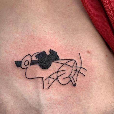 Pink Panther Tattoo, Funny Small Tattoos, Panther Tattoo, Movie Tattoos, 1 To 100, 4 Tattoo, Cool Small Tattoos, Small Tattoos For Guys, Hand Tattoos For Guys